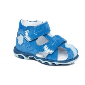 Bartek 71170 1C7 wysokie sandały sandałki profilaktyczne zabudowane dziecięce - niebieskie