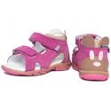 Bartek Baby 71144-V42 wysokie sandałki sandały dla dzieci - pink z myszką na zapiętku