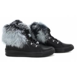 Bartek W 47393- Z91  buty na zimę ocieplane czarne, dla dziewcząt