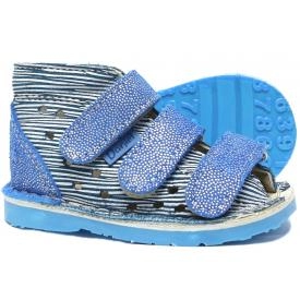 Kapcie Daniel sandały sandałki profilaktyczne dziewczęce blue 3 / blue elastyczna