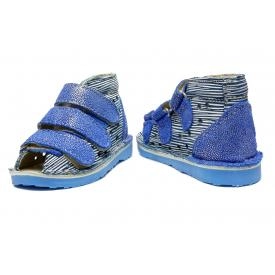 Kapcie Daniel sandały sandałki profilaktyczne dziewczęce blue 3 / blue elastyczna