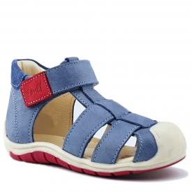 EMEL E2187-26 ROCZKI sandałki sandały profilaktyczne dziecięce zabudowane - niebieski