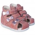 MEMO Start BAMBI 1JB profilaktyczne sandały, sandałki zabudowane dla dziewczynek - różowe