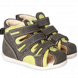 MEMO Start BAMBI 1DA profilaktyczne sandały, sandałki zabudowane dla dziewczynek - zielony