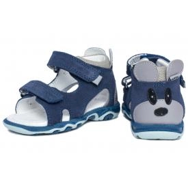 Bartek Baby 71144-ALM sandałki sandały dla dzieci - niebieskie z myszką na zapiętku