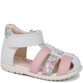 EMEL ES1078-5 ROCZKI sandałki sandały profilaktyczne dziecięce -biały róż