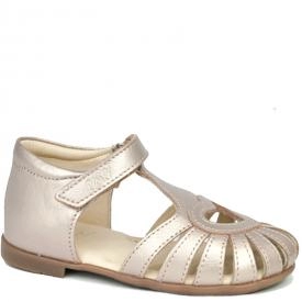 EMEL E2635-16 sandały sandałki balerinki z obcasem dla dziewczynki- złoty
