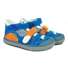 Bartek 81885-030 sandałki, sandały zabudowane, PÓŁSANDAŁKI profilaktyczne dziecięce - niebieski