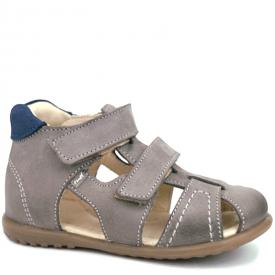EMEL ES2437-31 ROCZKI sandałki sandały profilaktyczne dziecięce, zabudowane - szary