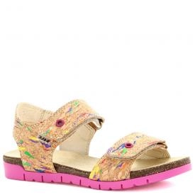 Bartek buty 16183-1PK sandały sandałki dla dziewczynki - naturalny, kolorowy