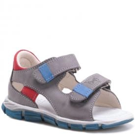 EMEL E1560 - 21 sandałki  chłopięce niebieski- czerwony