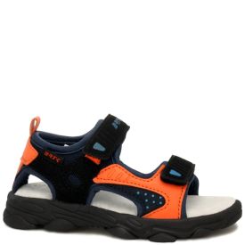 Bartek BRTK Young 16077002 sandały sandałki dziecięce - czarny/ pomarańcz