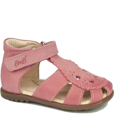 EMEL ES1214A-20 sandałki sandały profilaktyczne zabudowane dziewczęce ROCZKI - różowe