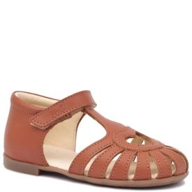 EMEL E2635-18/3 sandały sandałki balerinki z obcasem dla dziewczynki- brązowy