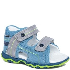 Bartek Baby 11848-007 sandałki sandały profilaktyczne dla dzieci niebieski - szary