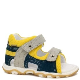 Bartek Baby 11848-022 sandałki sandały profilaktyczne dla dzieci czarny- żółty