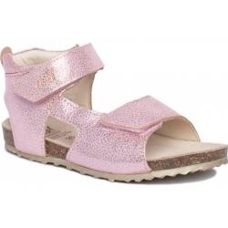 EMEL E2508C- 2509C- sandały, sandałki fusbet, korek dla dziewczynek różowe